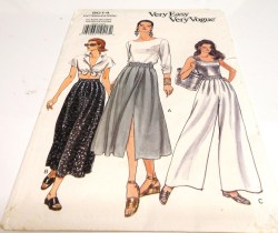 9014 SO EZ VOG LONG SLIT SKIRT, WIDE FLARE PANTS PATTERN 8=22